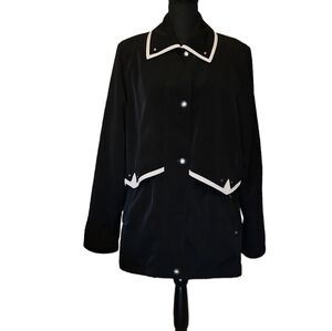 Braetan Black & Tan Button Up Lightweight Jacket 100% Polyester Size L